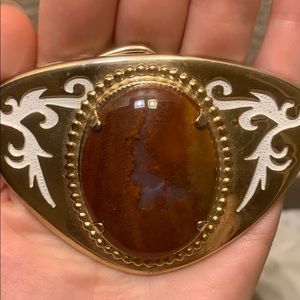 Red moss agate belt buckle